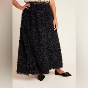 Anthropologie Sunday in Brooklyn Chantal Feathered Maxi Skirt 2X
